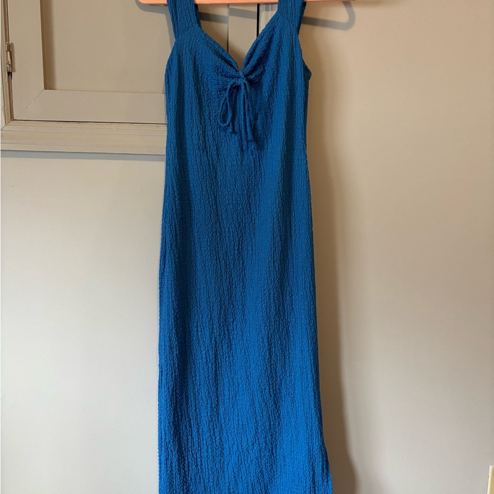 See You Monday Vibrant Blue Midi Dress